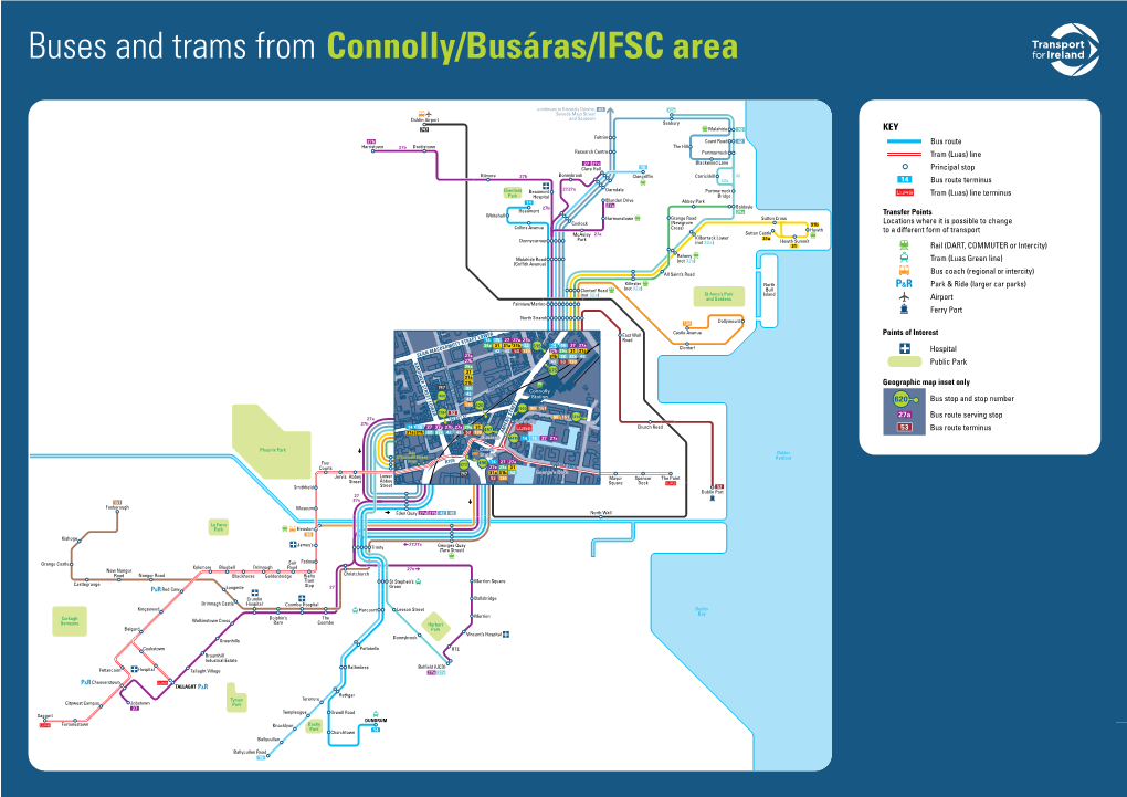 Buses and Trams from Connolly/Busáras/IFSC Area