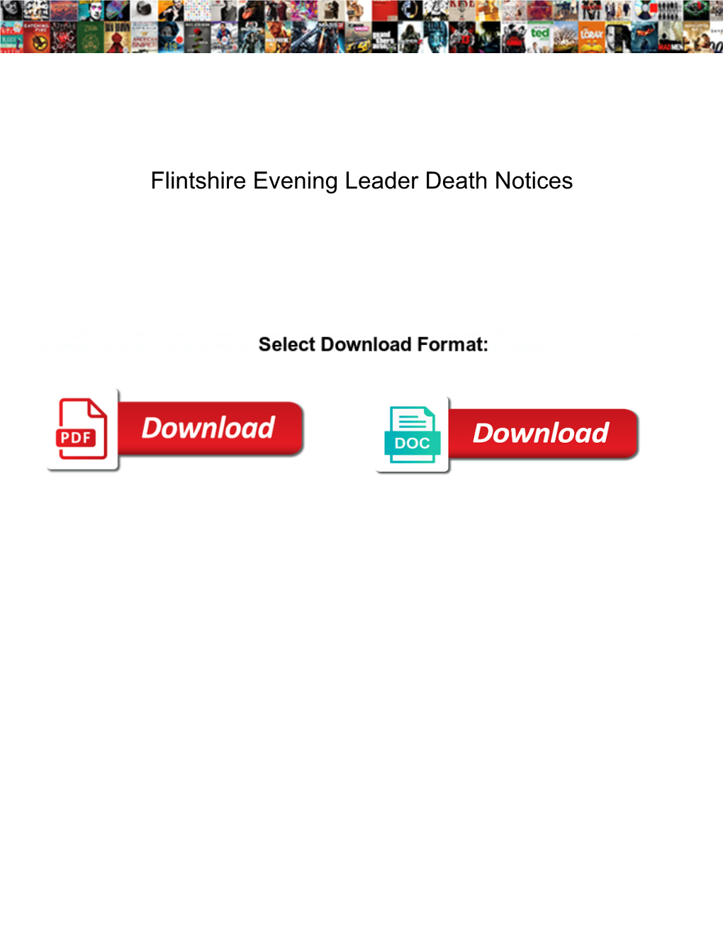 Flintshire Evening Leader Death Notices