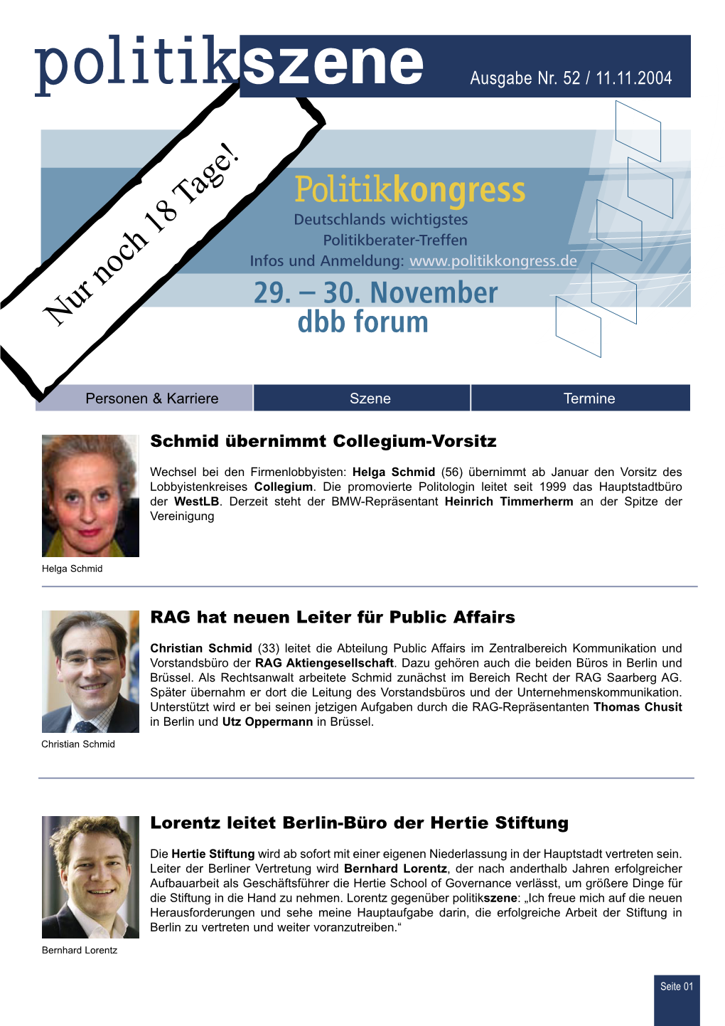 Politikkongress Deutschlands Wichtigstes Politikberater-Treffen Infos Und Anmeldung: 29