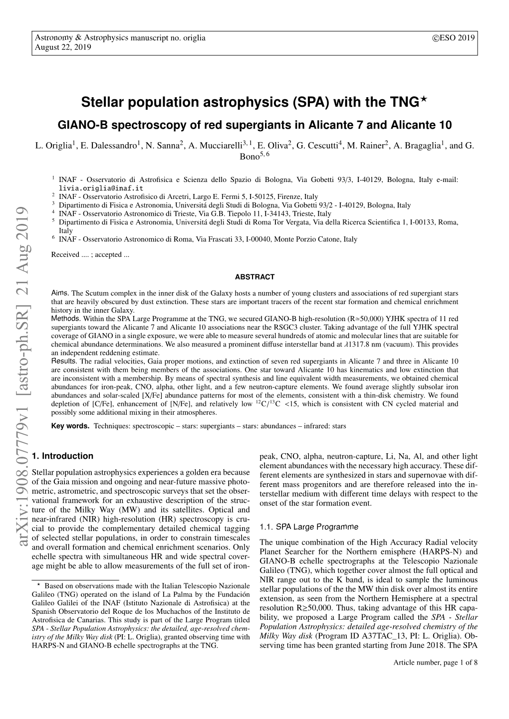 Stellar Population Astrophysics (SPA) with the TNG. GIANO-B