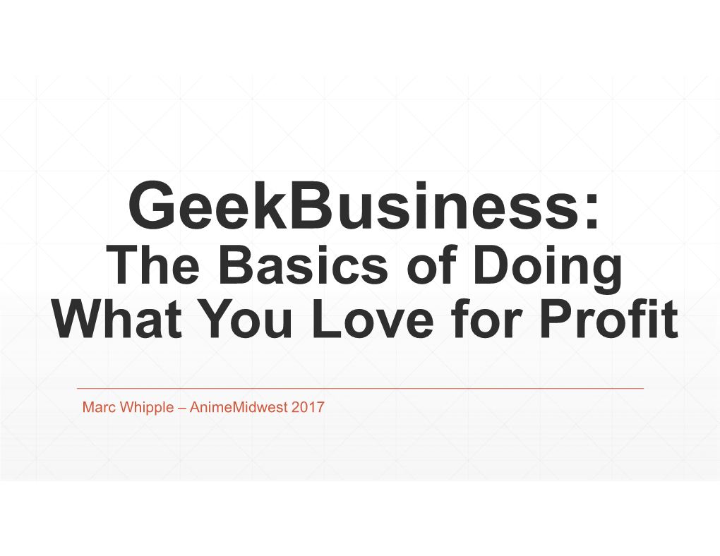 Geekbusiness Presentation