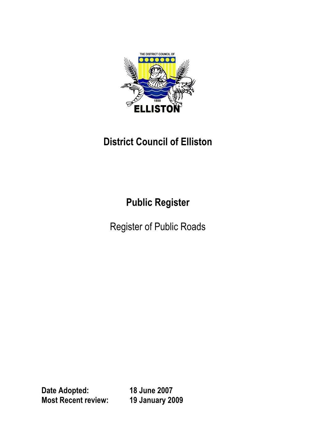 Register of Public Roads