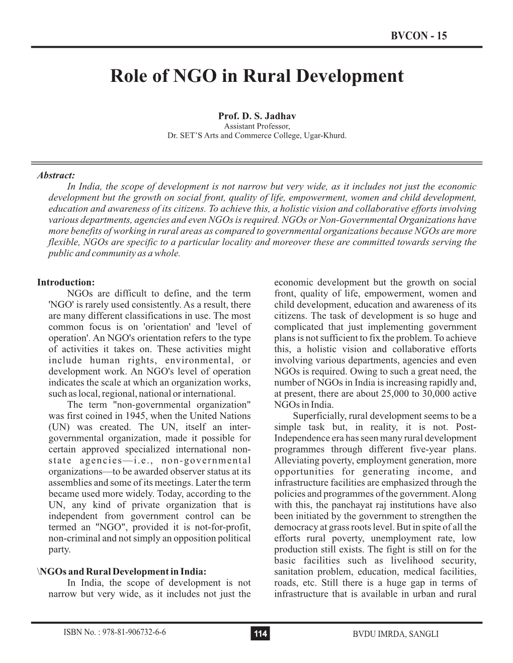 Role of NGO in Rural Development