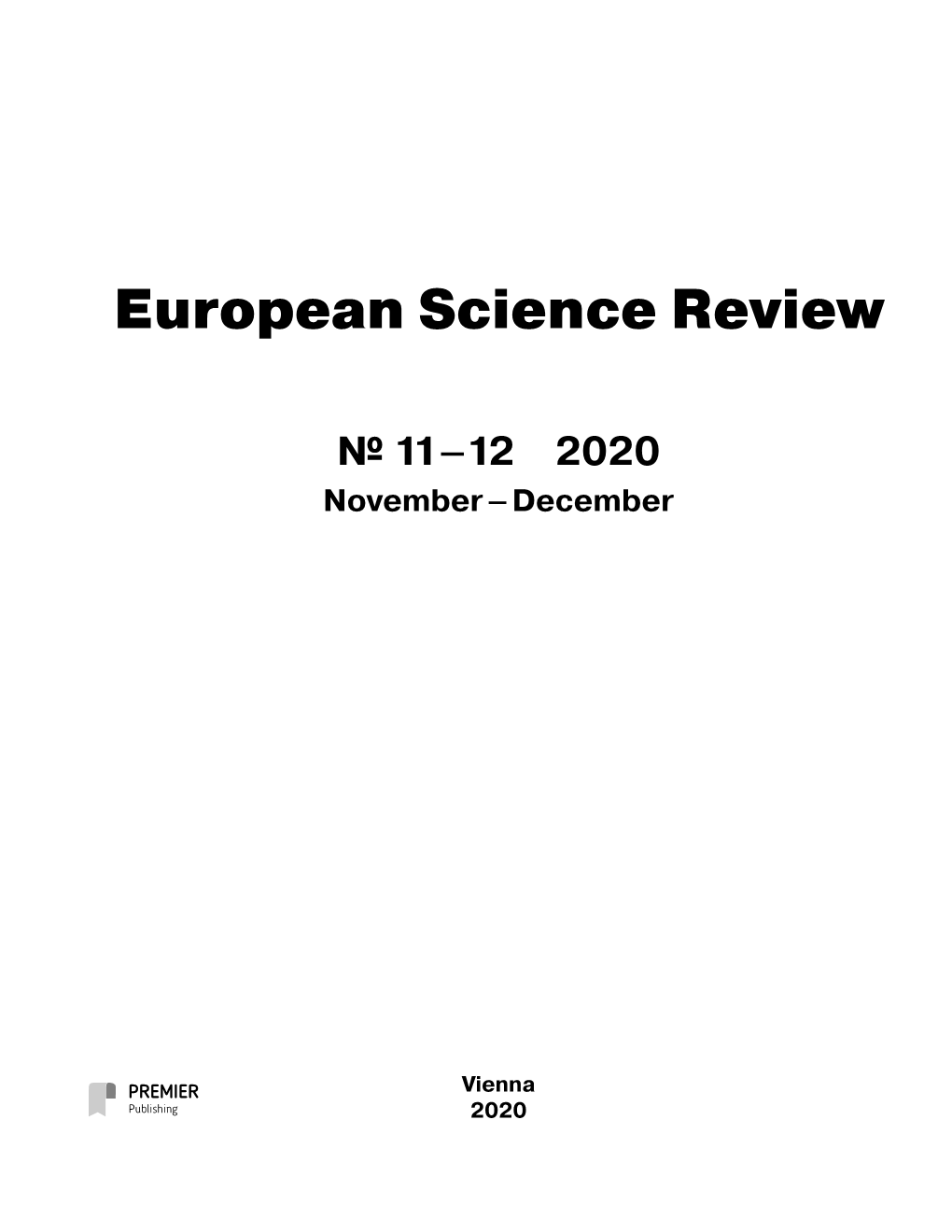 European Science Review