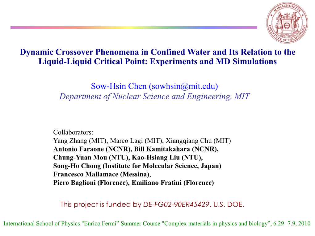 Experiments and MD Simulations