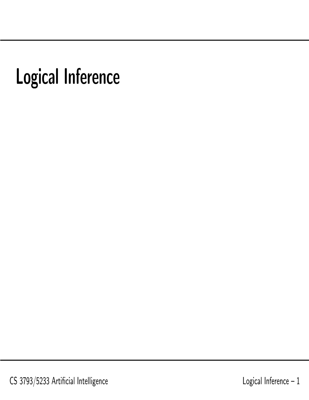 Logical Inference