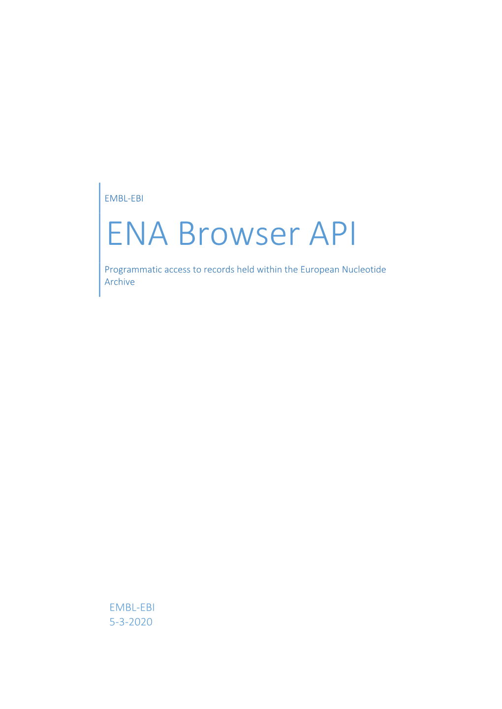 ENA Browser API