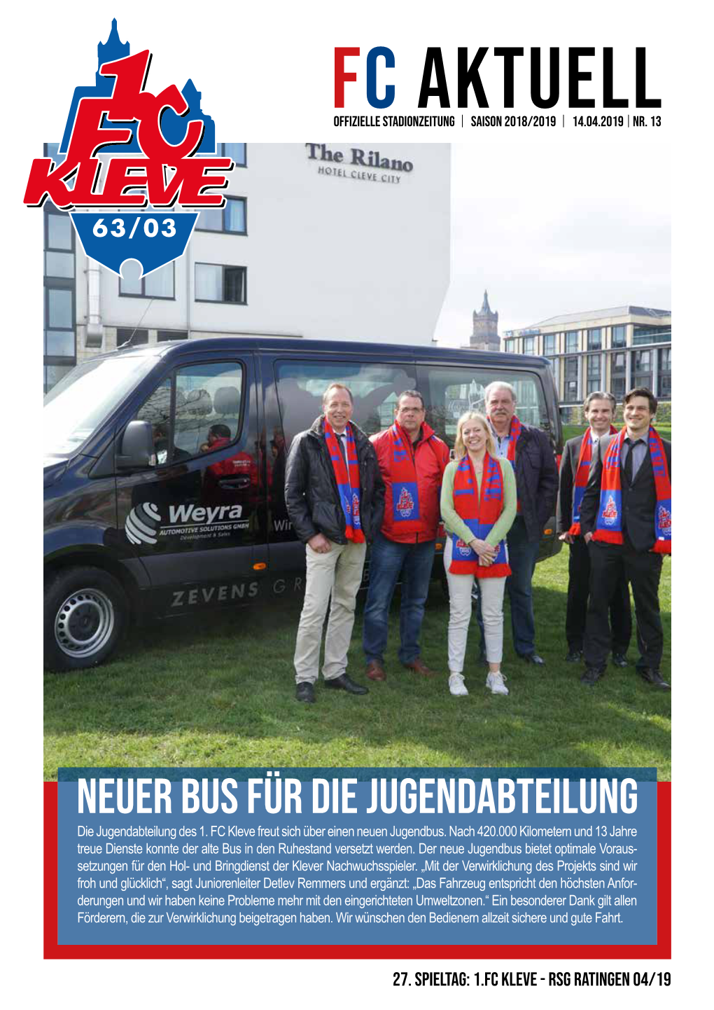 NEUER BUS FÜR DIE JUGENDABTEILUNG Die Jugendabteilung Des 1