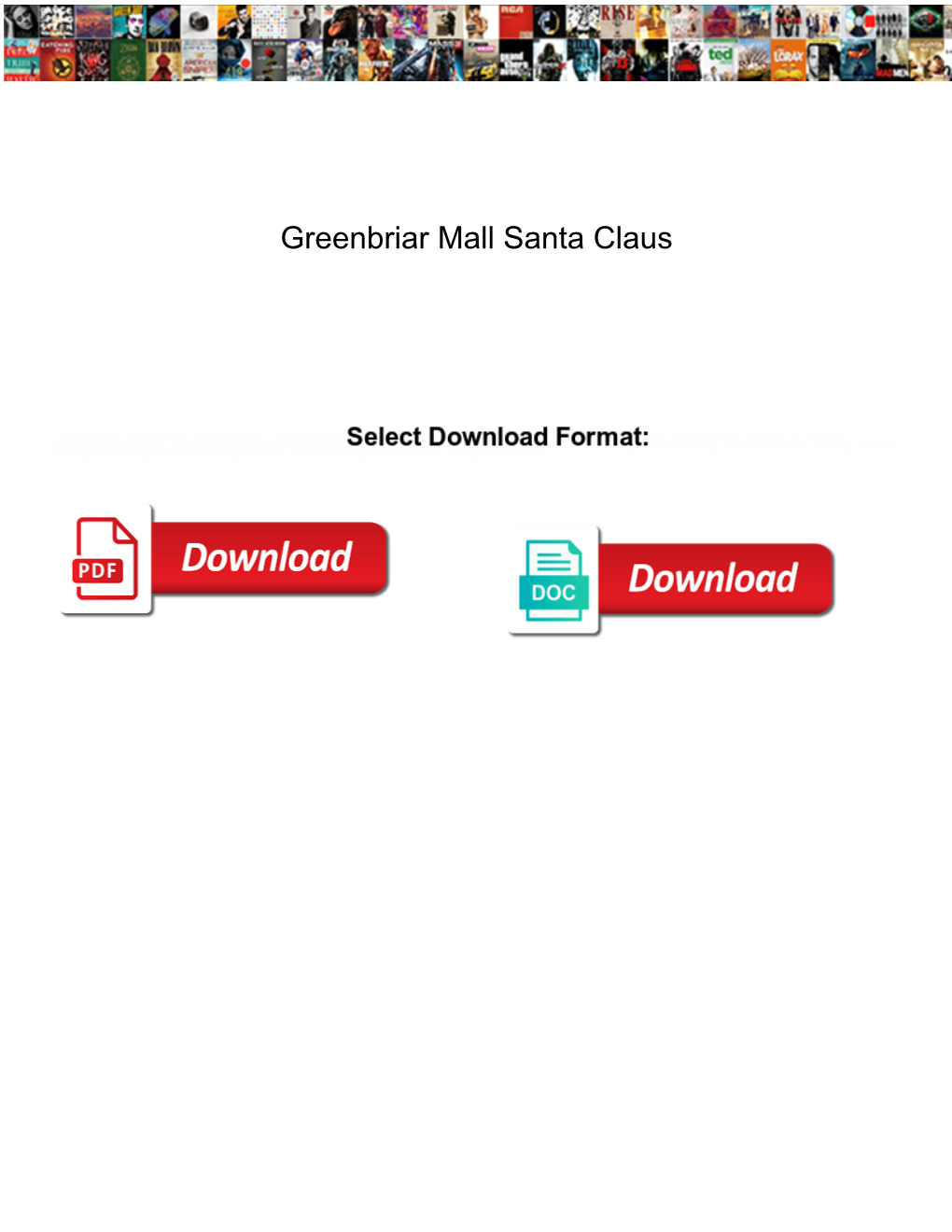 Greenbriar Mall Santa Claus