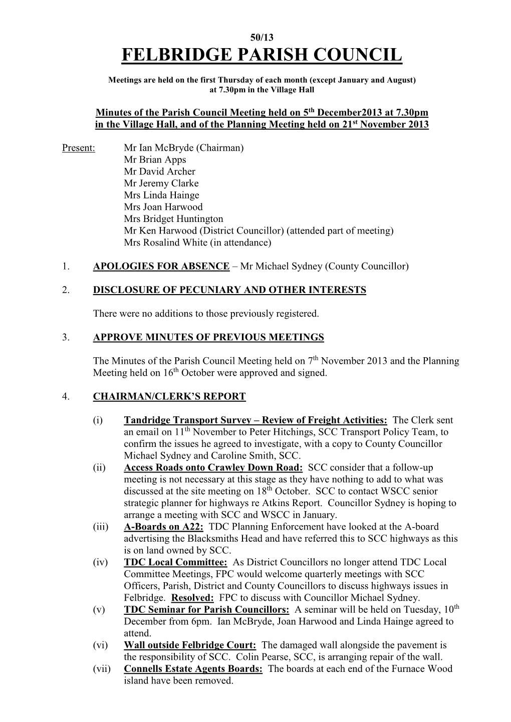 Felbridge Parish Council