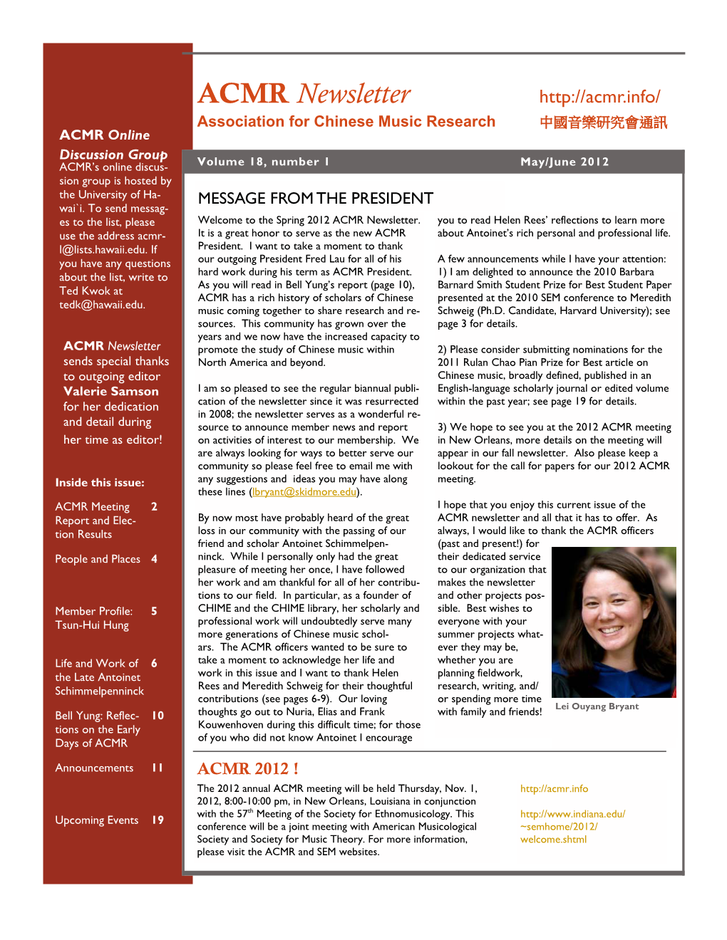 ACMR Newsletter