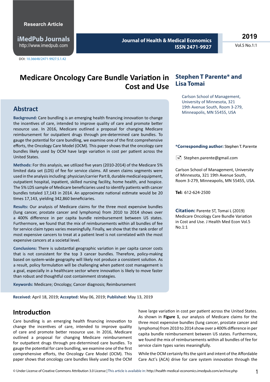 Medicare Oncology Care Bundle Variation in Cost And
