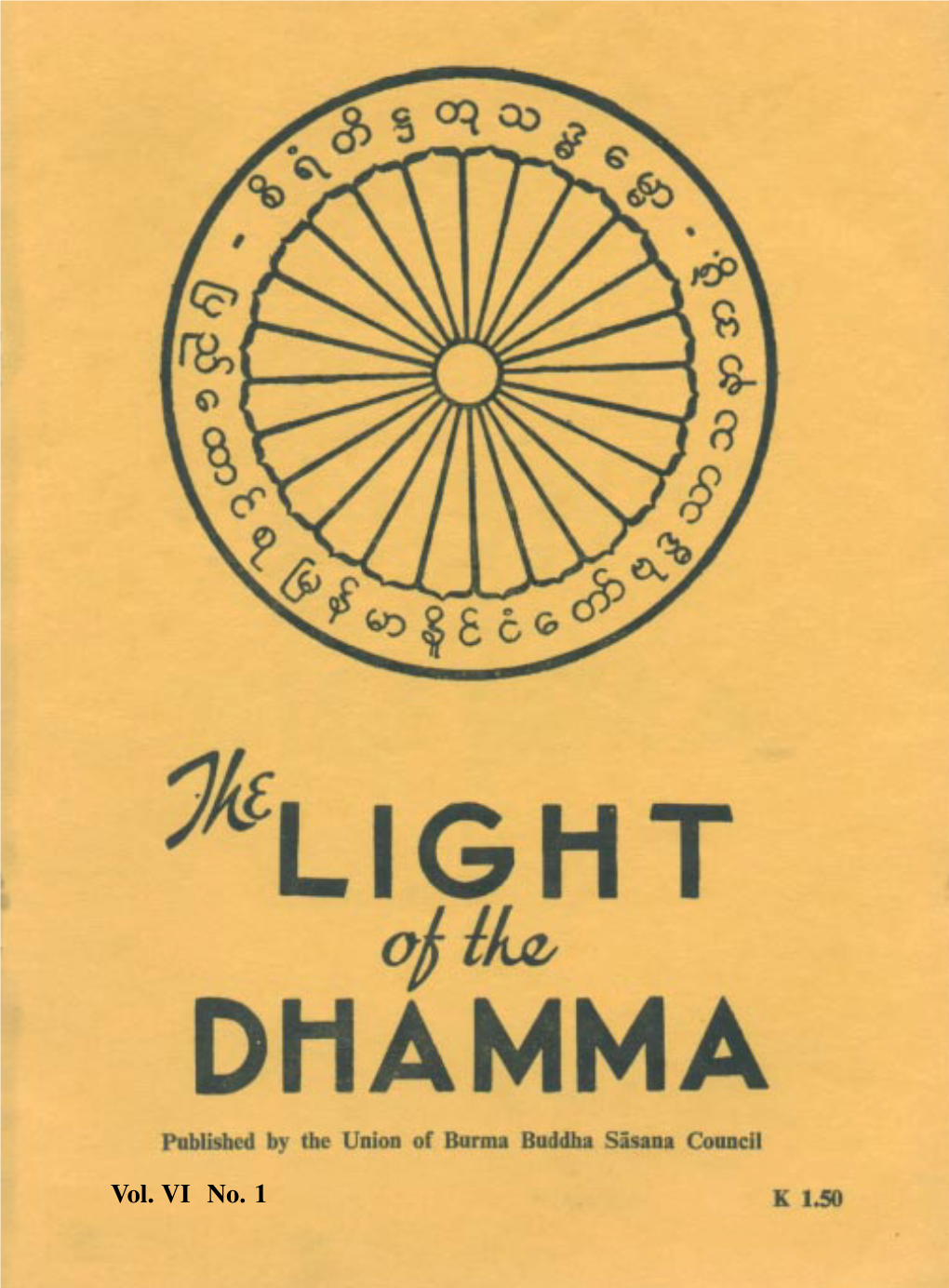 The Light of Dhamma Vol VI No. 1