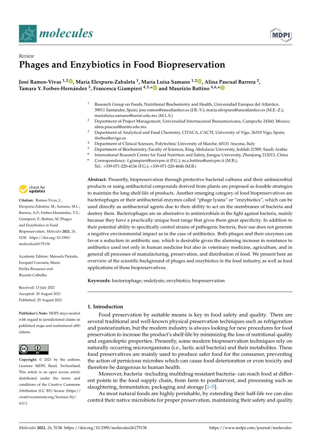 Phages and Enzybiotics in Food Biopreservation