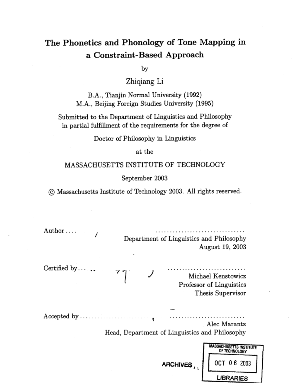 The Phonetics and Phonology of Tone Mapping in a Constraint-Based