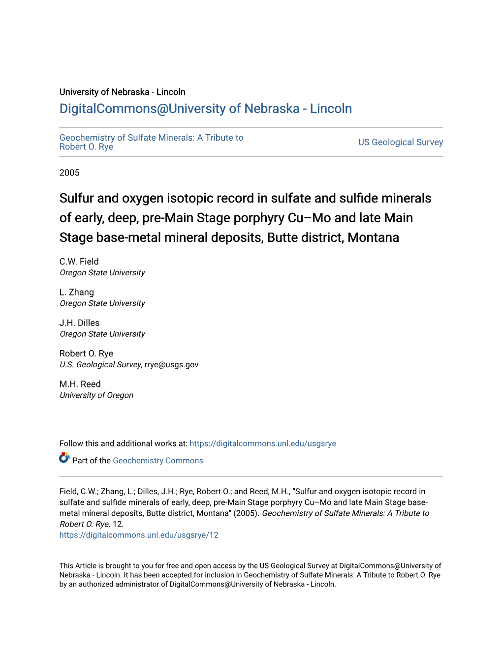 Sulfur and Oxygen Isotopic Record in Sulfate and Sulfide Minerals of Early