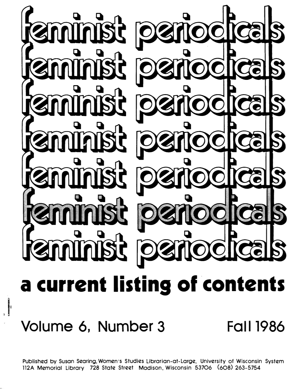 A Current Listing of Contents