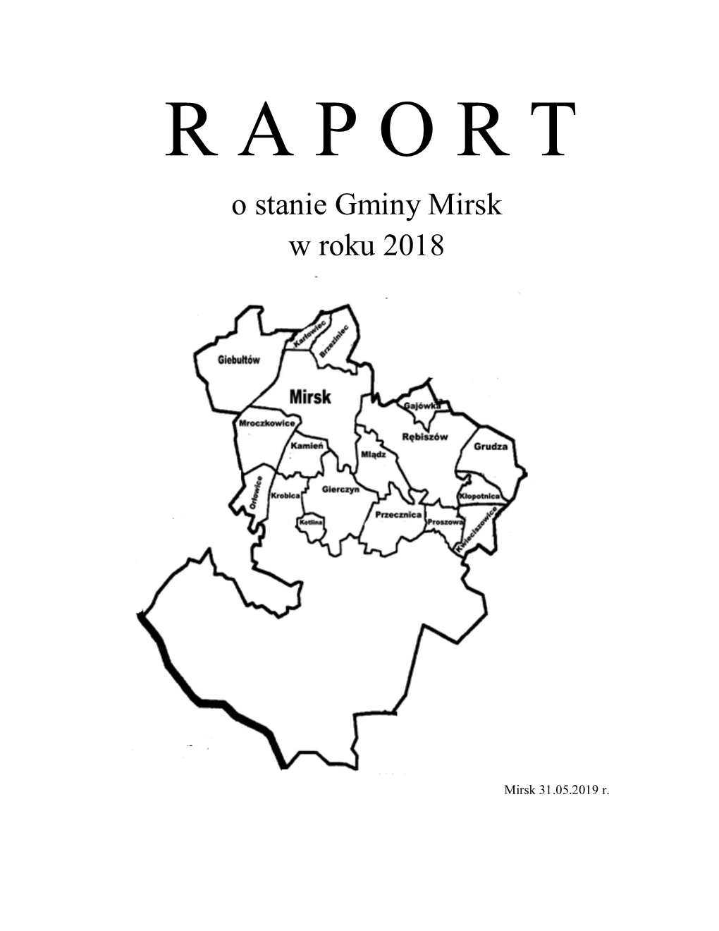 Raport O Stanie Gminy Mirsk W 2018 Roku