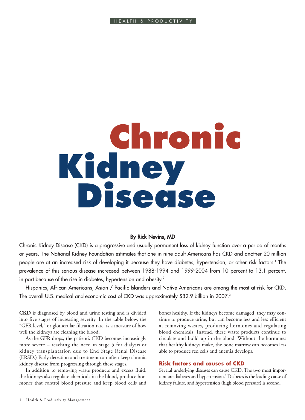 Chronic Kidney Disease