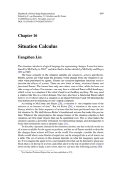 Situation Calculus