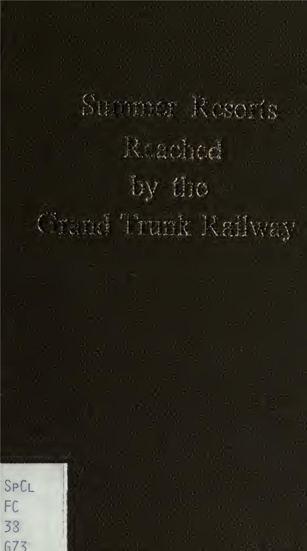 Summer Resorts Reached by the Grand Trunk Railway and Its Connections