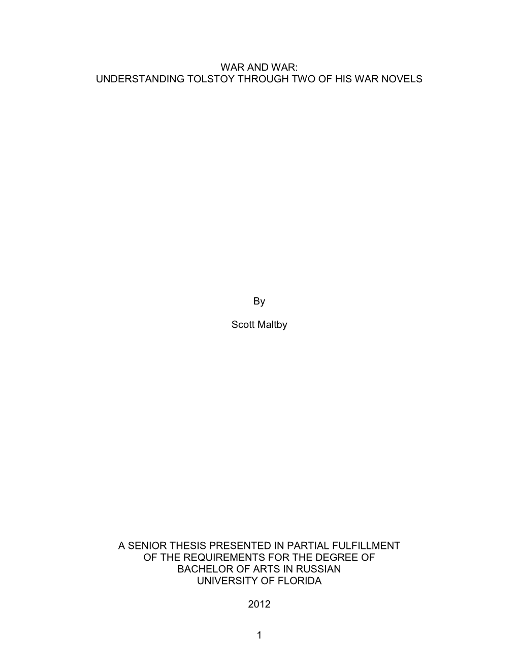 University of Florida Thesis Or Dissertation Formatting