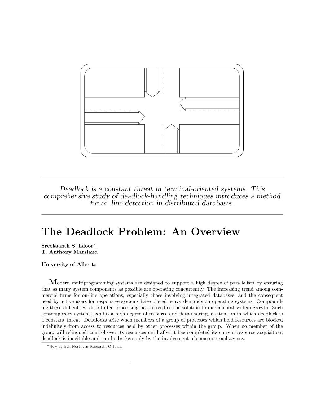 The Deadlock Problem: an Overview