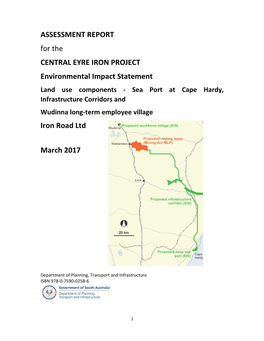 ASSESSMENT REPORT for the CENTRAL EYRE IRON PROJECT