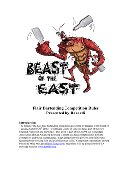 Flair Bartending Competition Rules Presented by Bacardi