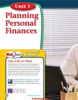Chapter 1: Personal Financial Planning