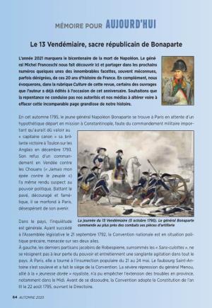 Le 13 Vendémiaire, Sacre Républicain De Bonaparte