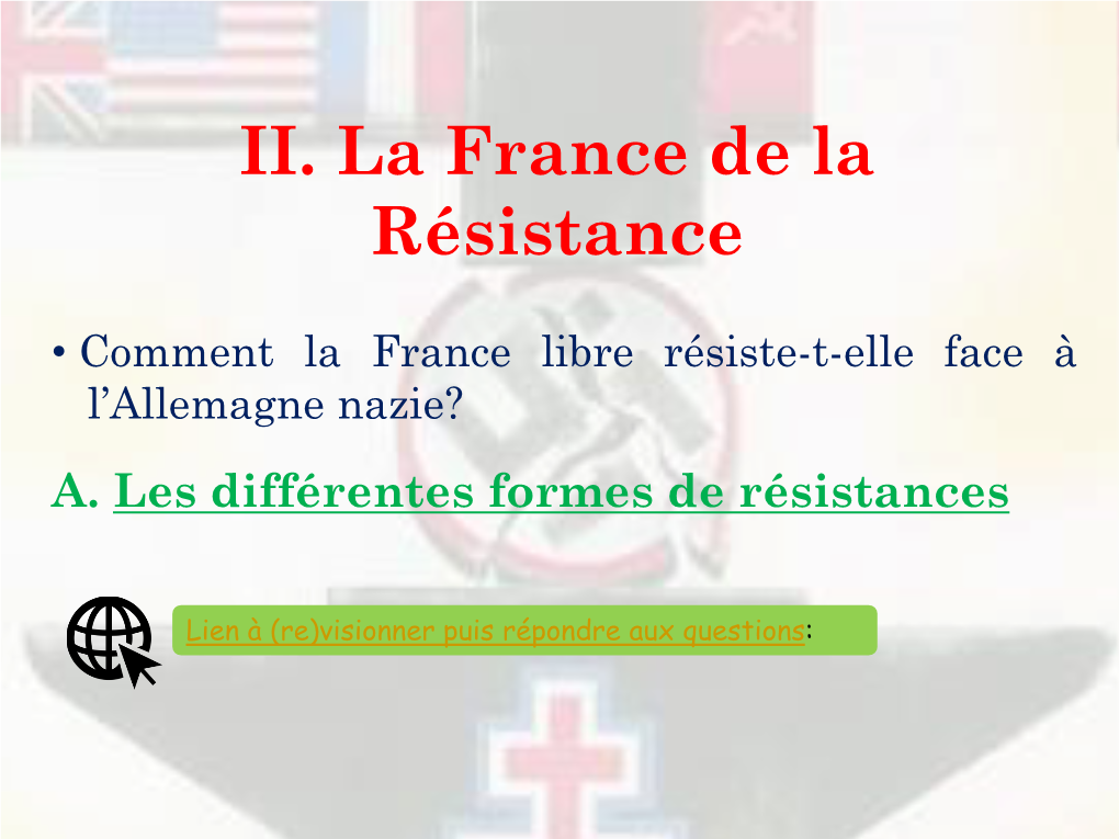 II. La France De La Résistance