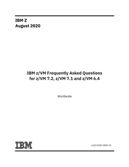 IBM Z/VM – Frequently Asked Questions