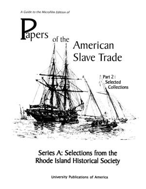 Papers of the American Slave Trade