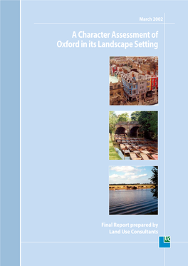 A Character Assessment of Oxford in Its Landscape Setting