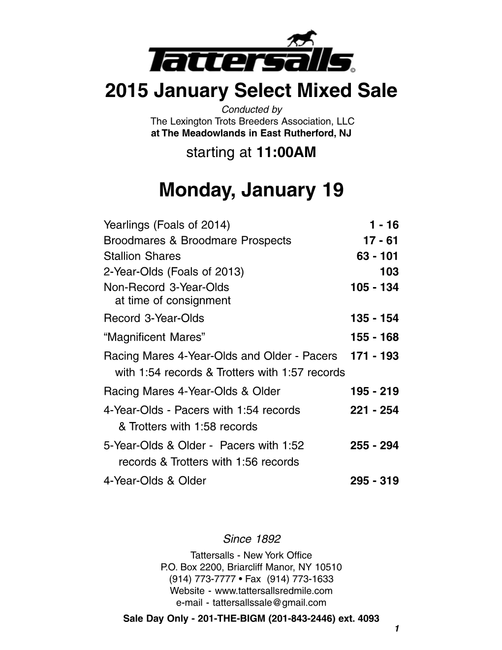 2015 TATTERSALLS JANUARY MIXED FRONT MATTER 1-32.Pmd