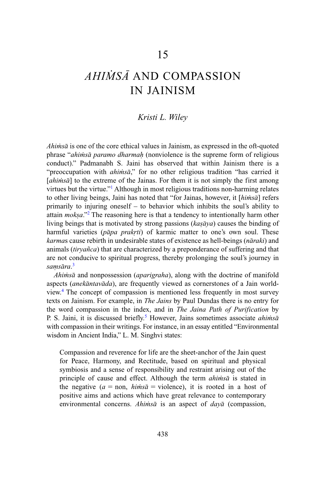 Ahiysa and Compassion in Jainism