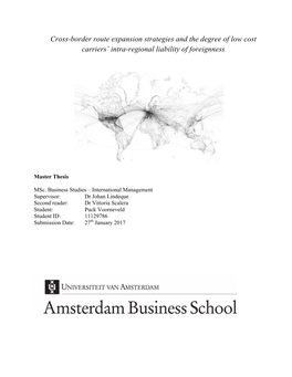 Cross-Border Route Expansion Strategies and the Degree of Low Cost Carriers’ Intra-Regional Liability of Foreignness