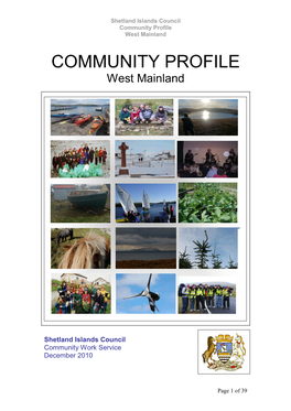 Community Profile West Mainland COMMUNITY PROFILE West Mainland