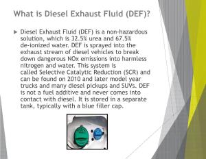 What Is Diesel Exhaust Fluid (DEF)?