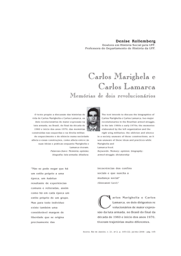 Carlos Marighela E Carlos Lamarca Memórias De Dois Revolucionários