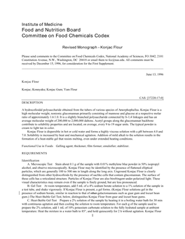 Food and Nutrition Board Committee on Food Chemicals Codex