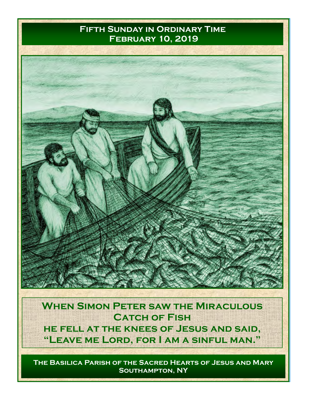 When Simon Peter Saw The Miraculous Catch Of Fish He Fell At The Knees ...