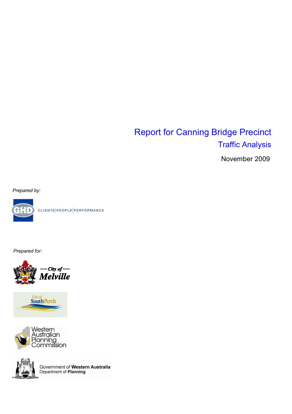 Report for Canning Bridge Precinct Traffic Analysis