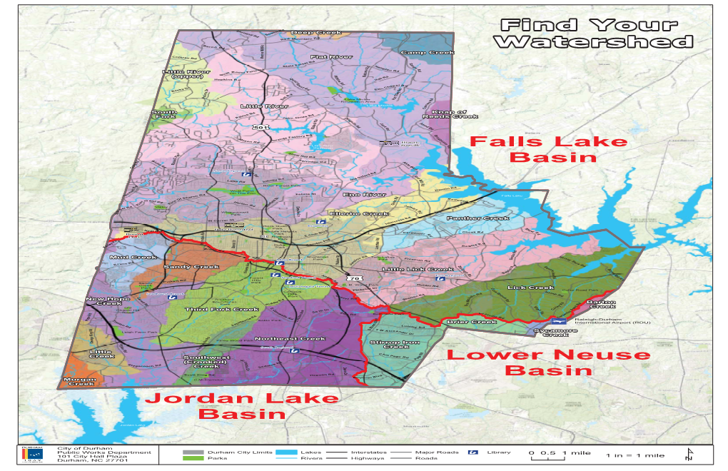 Jordan Lake Basin Falls Lake Basin Lower Neuse Basin Find Your Watershed