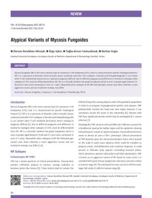 Atypical Variants of Mycosis Fungoides