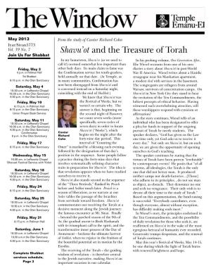 Shavu'ot and the Treasure of Torah