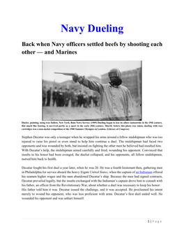Navy Dueling