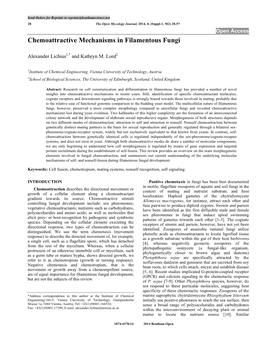 Chemoattractive Mechanisms in Filamentous Fungi