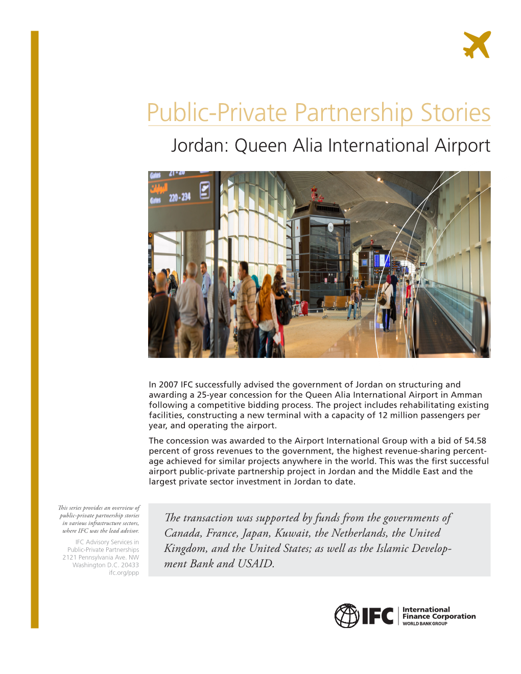 Public-Private Partnership Stories Jordan: Queen Alia International Airport